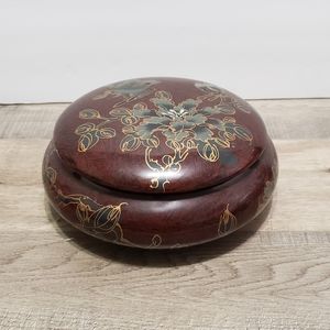 Asian Style Bowl & Lid Decor Bird and Florals